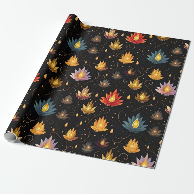 Diwali Festival Of Lights  Wrapping Paper (Unrolled)