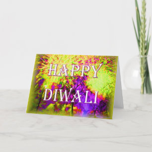 Diwali fireworks card