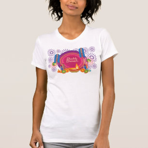 Diwali Fun Cartoon Diya, Firecrackers, Fireworks T-Shirt