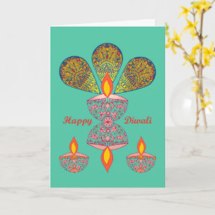 Diwali Greeting - Lamps Card