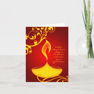 diwali greetings : elegant light card