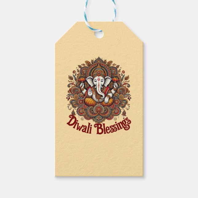 Diwali Greetings Gift Tags (Front)