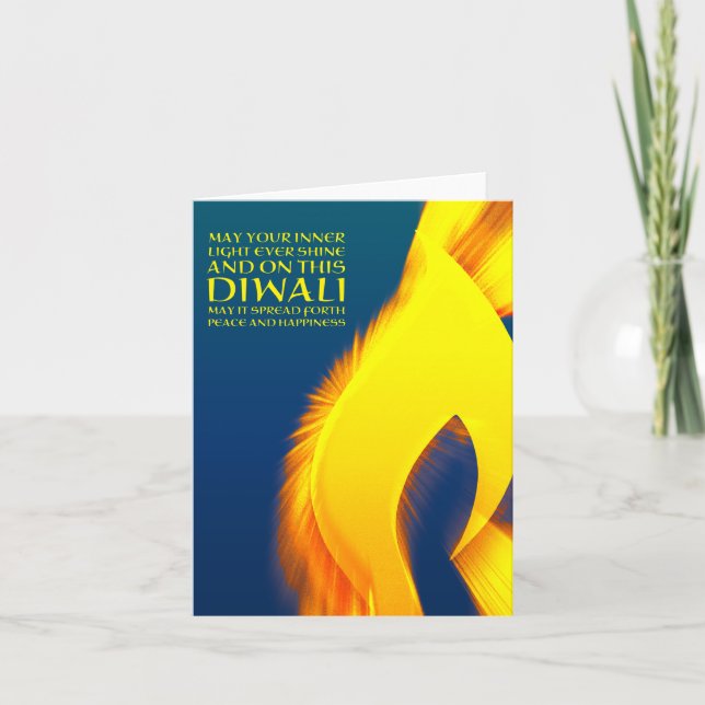 diwali inspirational inner light burst card (Front)