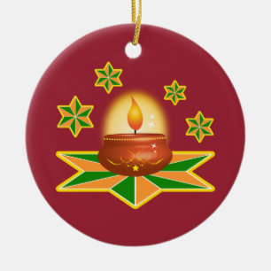 Diwali Lantern Ceramic Tree Decoration
