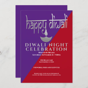Diwali Night Celebration Of Light Invitation