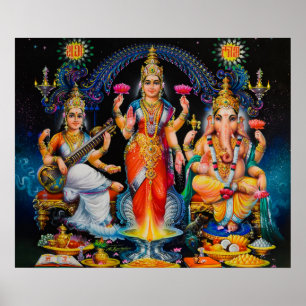 Diwali Pooja by M Ramalingam Poster