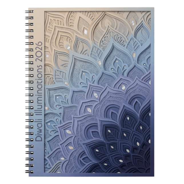 Diwali Rangoli 3D Art Notebook (Front)