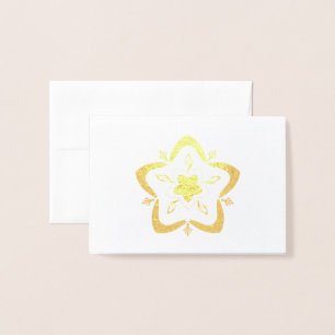 diwali rangoli gold foil card