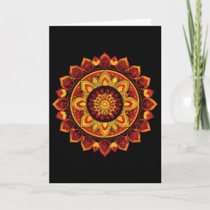 Diwali Rangoli Mandala Lotus Meditation Yoga  Card