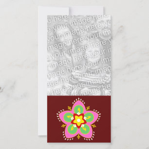 diwali rangoli photo card