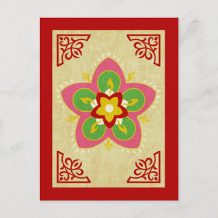 diwali rangoli postcard