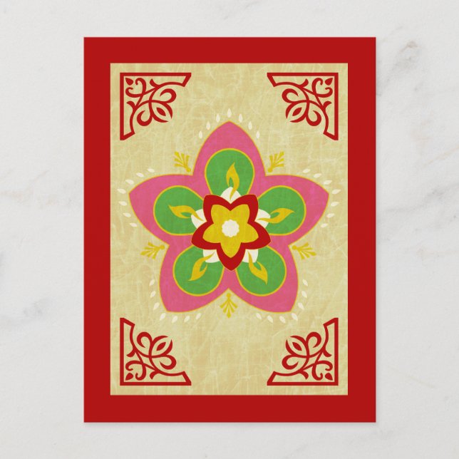 diwali rangoli postcard (Front)