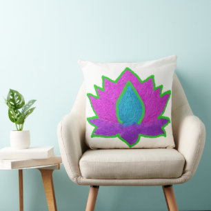 Diwali sparkle lotus cushion