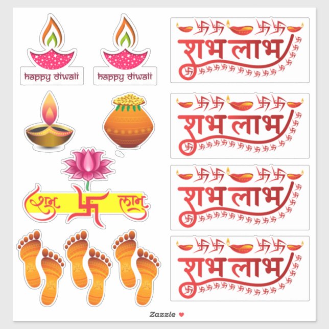 Diwali sticker set (Sheet)