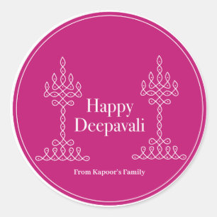 Diwali stickers personalised for gifts pack of 20