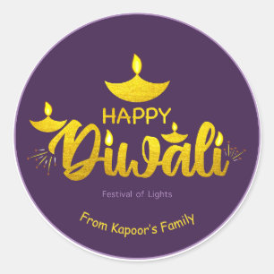 Diwali stickers personalized for gifts pack of 20