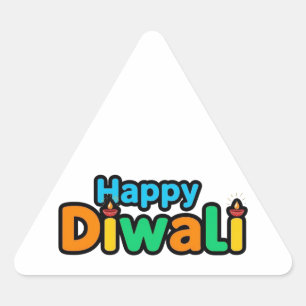 Diwali – The Colorful Festival of Light and Joy Triangle Sticker