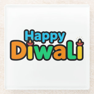 Diwali – The Colourful Festival of Light and Joy Glass Coaster