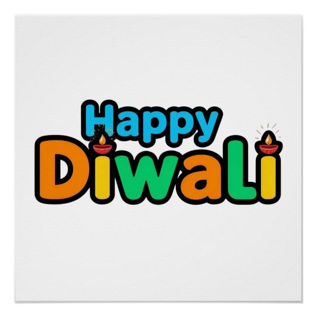 Diwali – The Colourful Festival of Light and Joy Poster (Front)