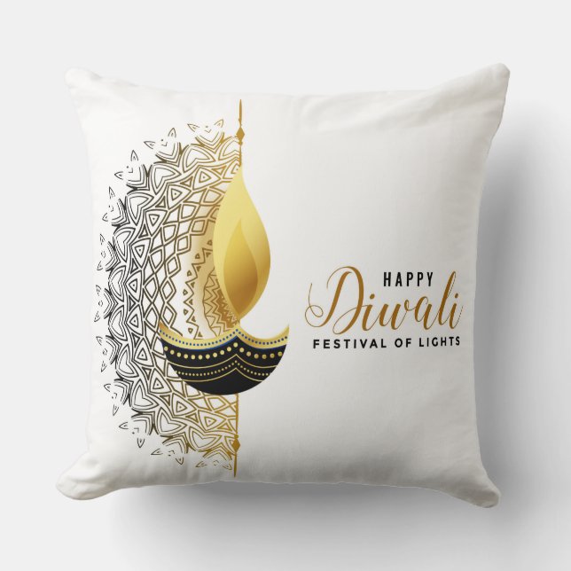 Diwali Throw Pillow (Front)