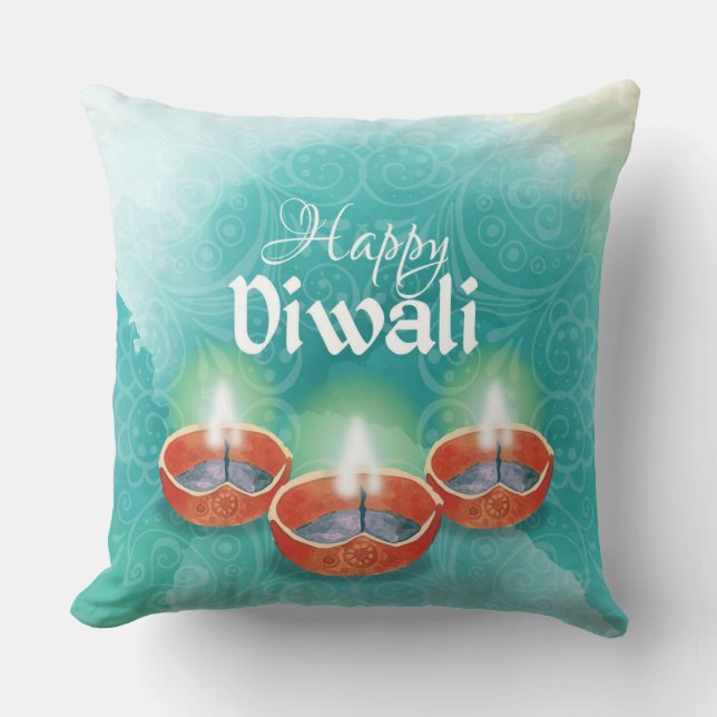 Diwali Throw Pillow (Front)