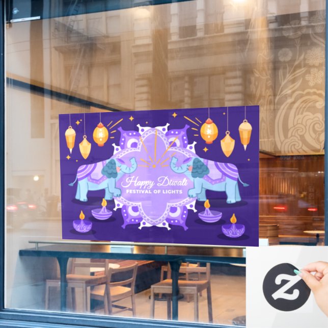 Diwali Window Cling (Cafe Window)