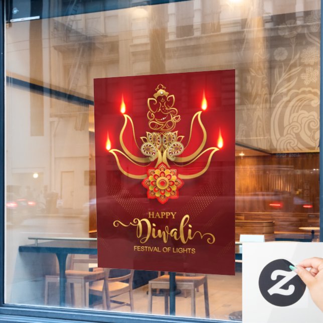Diwali Window Cling (Cafe Window)