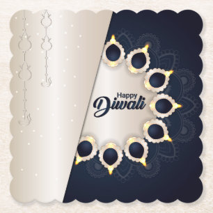 Diwali with Diya Paper Coaster