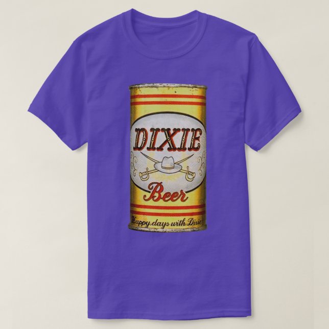 Dixie Beer Can Funny T T-Shirt (Design Front)