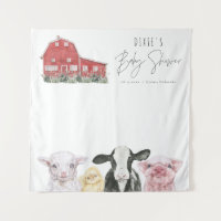 DIXIE Country Red Barn Farm Animal Baby Shower