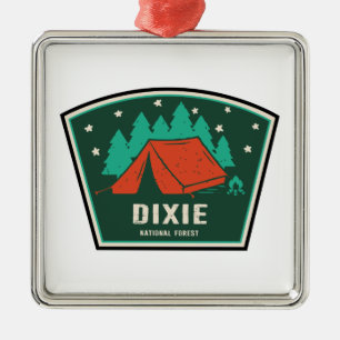 Dixie National Forest Camping Metal Tree Decoration