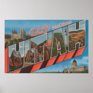 Dixie National Forest, Utah - Large Letter Poster
