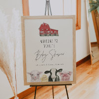 DIXIE Red Barn Farm Animal Baby Shower Welcome