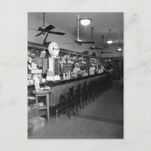 Dixie Soda Fountain, 1920s Postcard