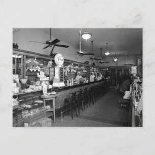 Dixie Soda Fountain, 1920s Postcard