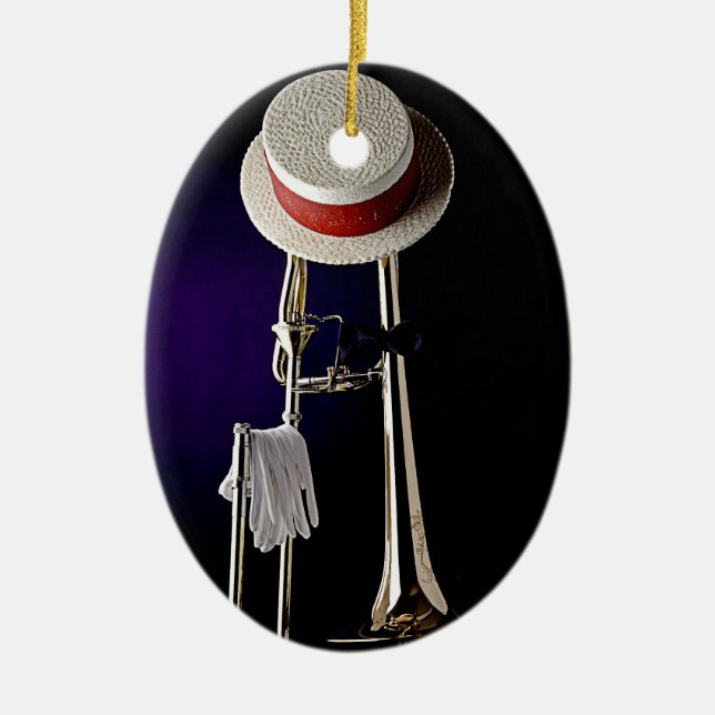 Dixieland Trombone Ornament (Front)