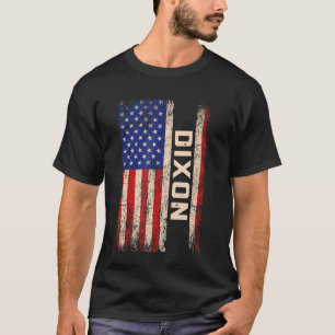 Dixon Last Name Shirt Dixon Name American Flag