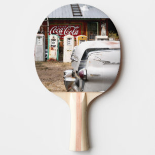 Dixon, New Mexico, United States. Vintage car Ping Pong Paddle