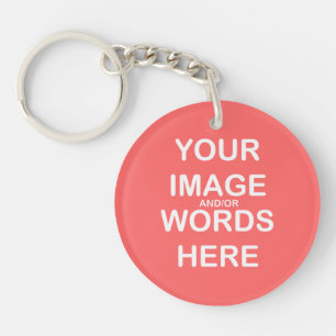 DIY ~ 2 Sides Acrylic Keychain Round / Circle