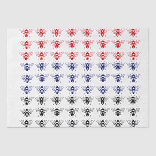 DIY 3 Colours Bumble Bee Drawing #1 Tissue Paper (Front)