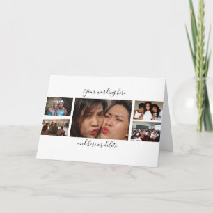 DIY 7 photo graduation friends family custom Card