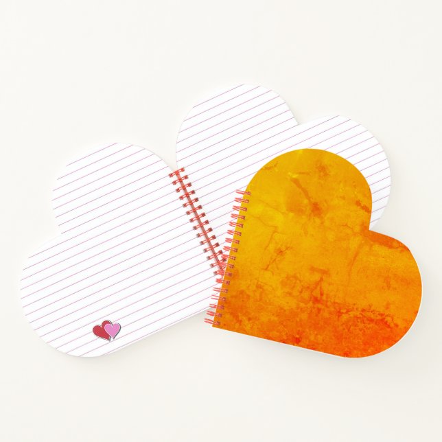 DIY Add Image Text Or Logo To Design Cute Heart    Notebook (Inside)