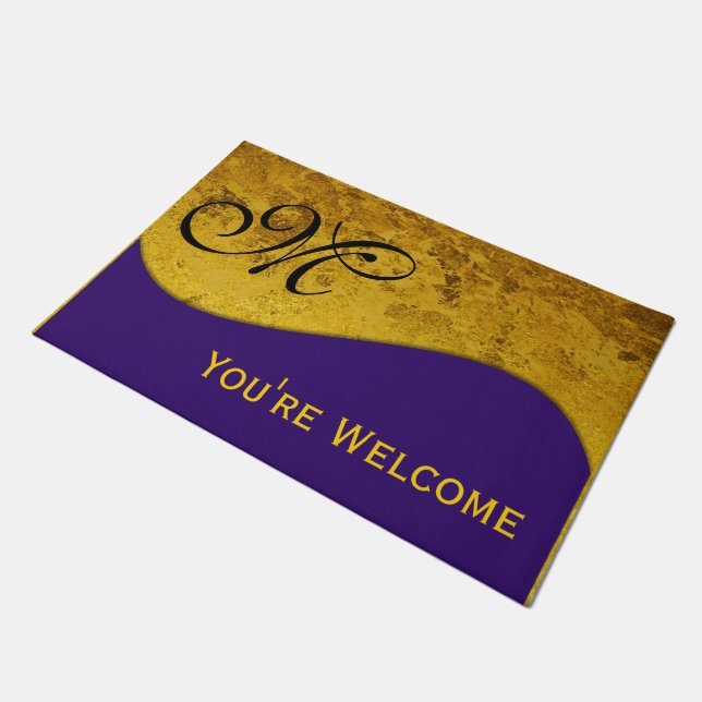 DIY - Add your own sign, monogram & text Doormat (Angled)