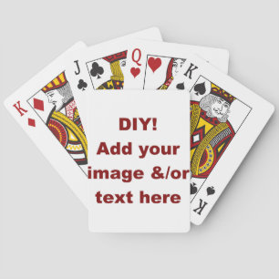 DIY Add Your Own Text and Image Custom Zazzle Item Playing Cards