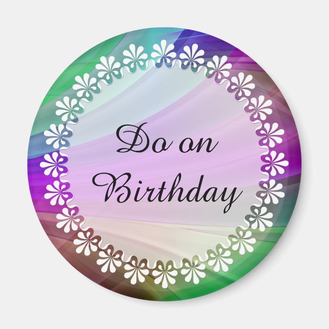DIY - Add your own text: example birthday Magnet (Front)