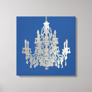 DIY Background/Faux Silver Chandelier Canvas Print