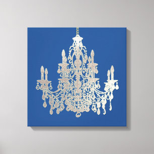 DIY Background/Faux Silver Chandelier Canvas Print