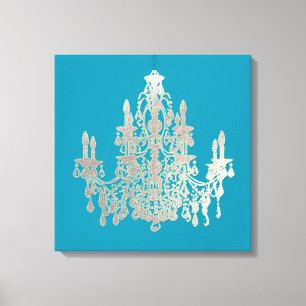 DIY Background/Faux Silver Chandelier Canvas Print