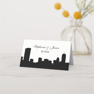DIY BG Boston Skyline Silhouette Escort Cards