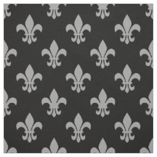 DIY BG Colour, Dk Grey Fleur De Lis Sz6 Black Fabric